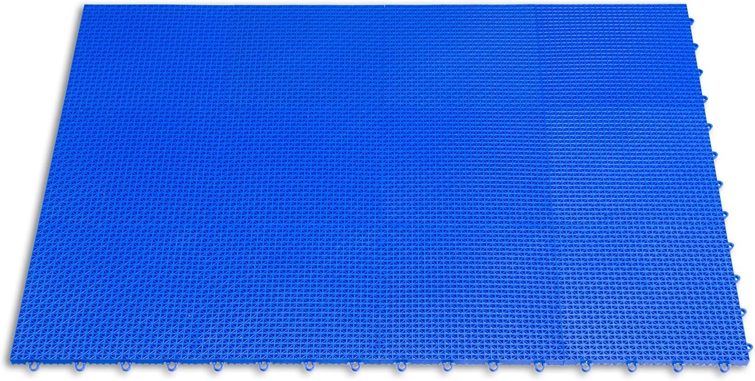 DT40EVGN DuraGrid Outdoor Modular Interlocking Multi-Use Plastic Deck Tile, 40 Pack,