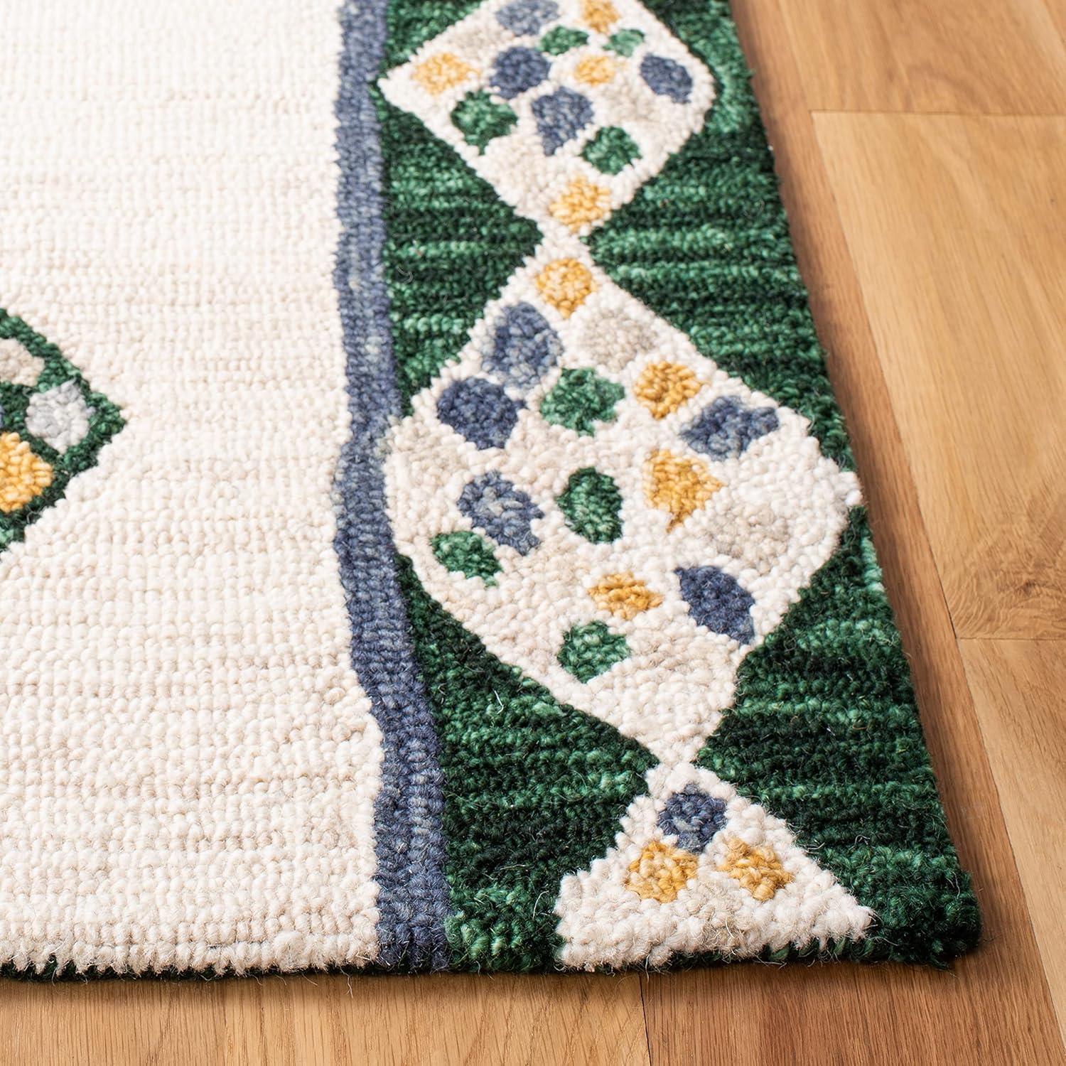 Aspen APN702 Hand Tufted Area Rug - Green/Ivory - 7'x7' - Safavieh.