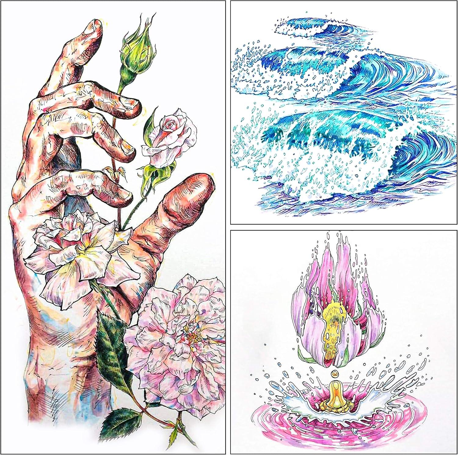 46 Pack Journal Planner Colored Pens, Lineon 40 Colors Fineliner Pens with 6 Different Stencils, Perfect Set for Journal Planner Note Calendar Coloring