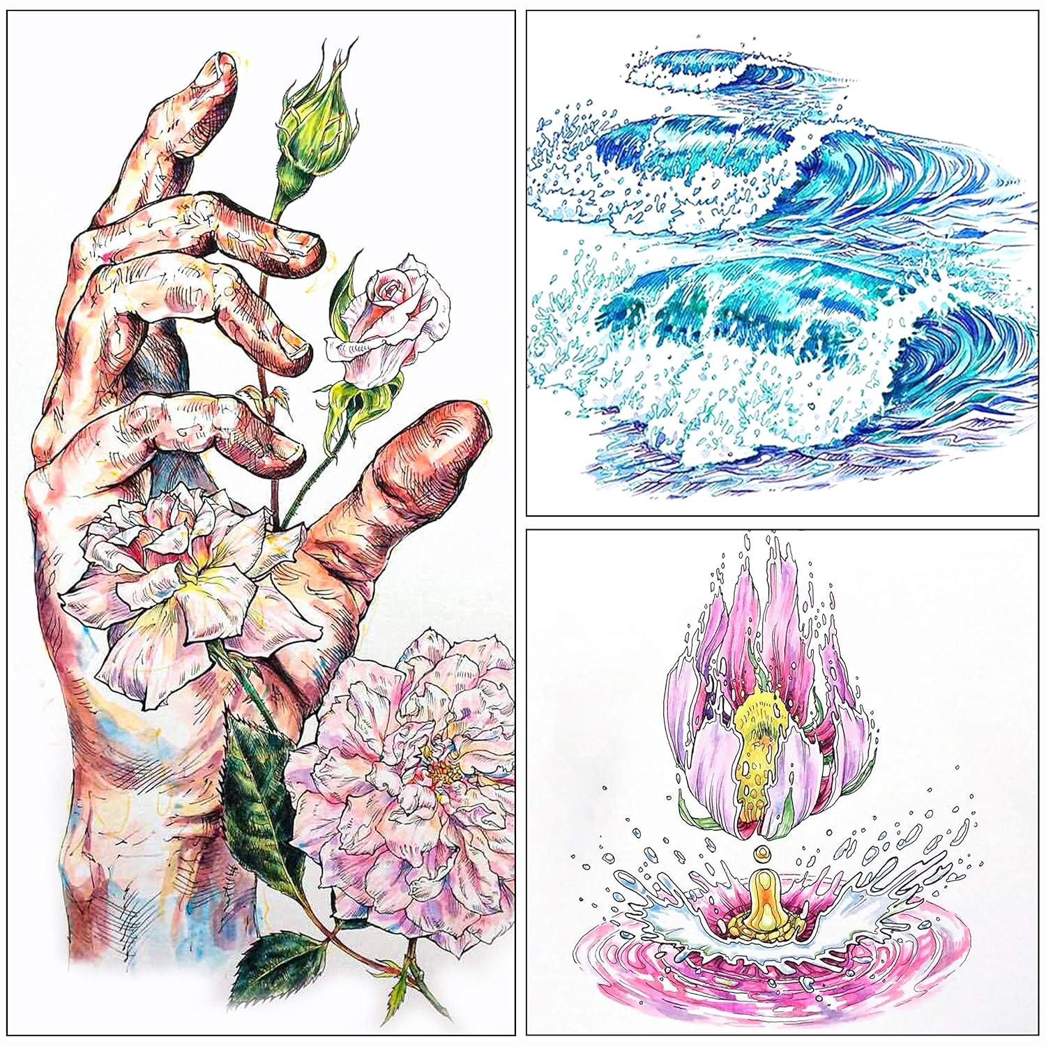 46 Pack Journal Planner Colored Pens, Lineon 40 Colors Fineliner Pens with 6 Different Stencils, Perfect Set for Journal Planner Note Calendar Coloring