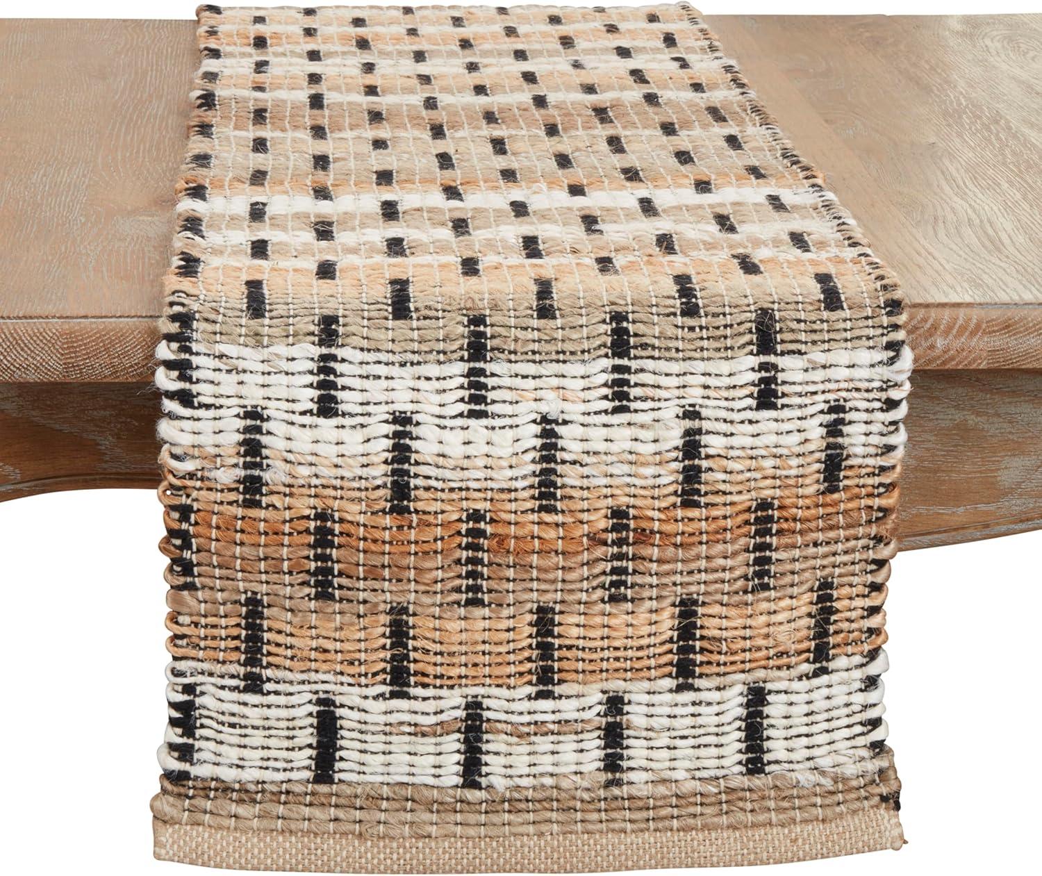 Multicolor Jute and Recycled Cotton Table Runner