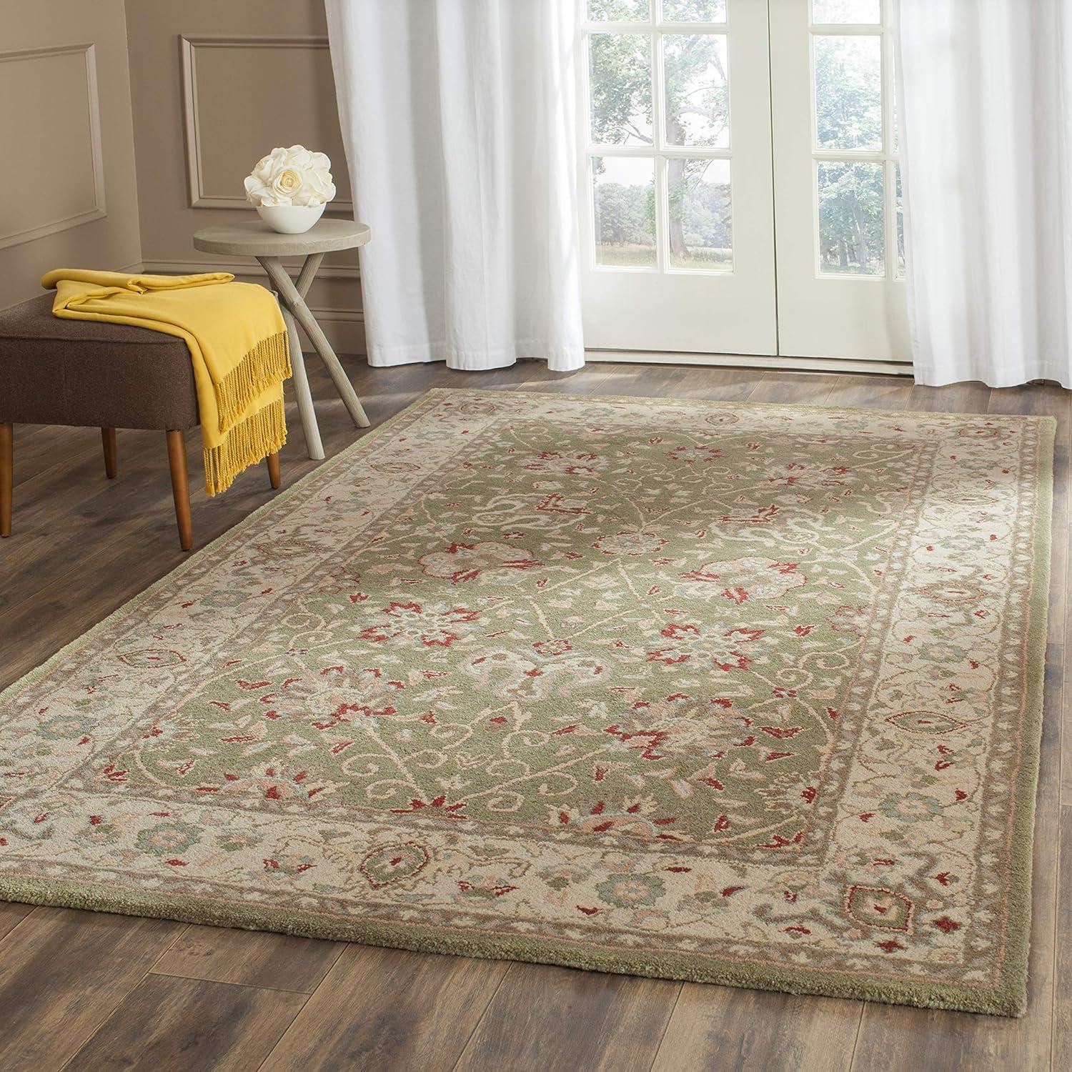 SAFAVIEH Antiquity Lilibeth Traditional Floral Wool Area Rug, Sage, 3' x 5'