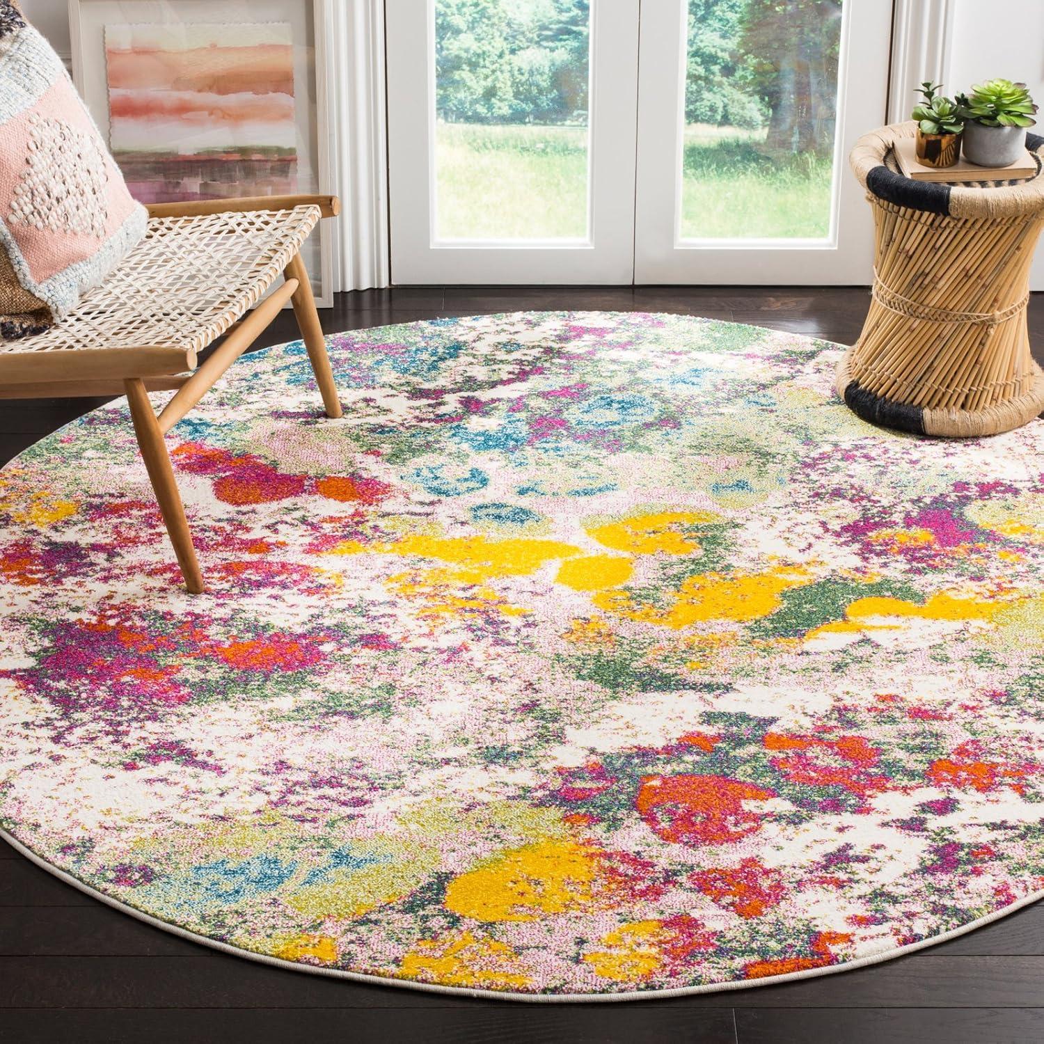 Watercolor WTC696 Power Loomed Indoor Area Rug - Ivory/Grey - 5'3"x7'6" - Safavieh