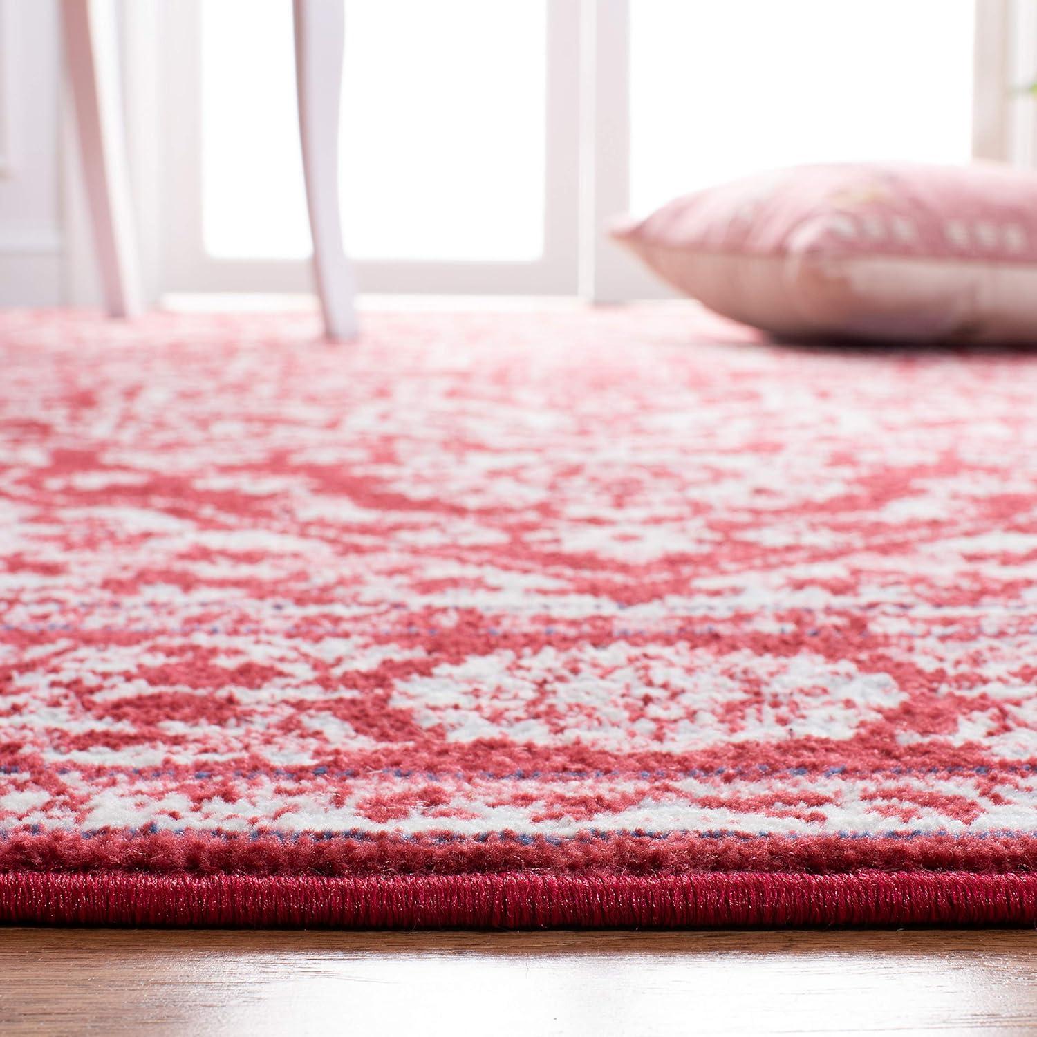 Brentwood BNT832 Power Loomed Indoor Accent Rug - Red/Ivory - 3'x5' - Safavieh
