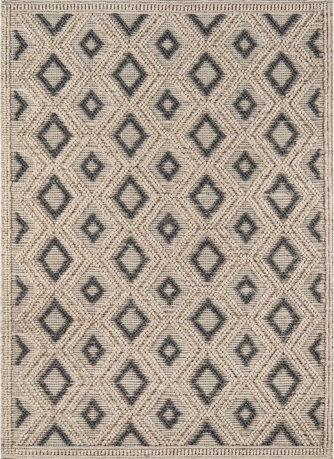 Momeni Andes Hand Woven Wool and Viscose Beige Runner 2'3" X 8'