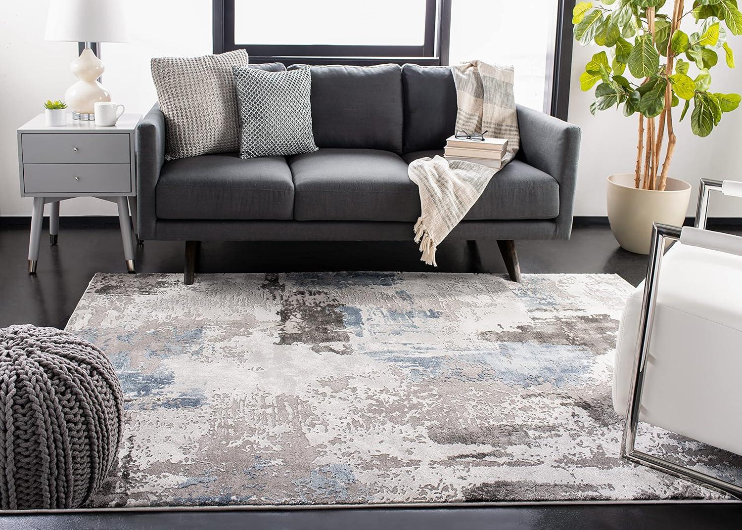 Craft CFT820 Loomed Indoor Area Rug - Grey/Blue - 5'3"x7'6" - Safavieh