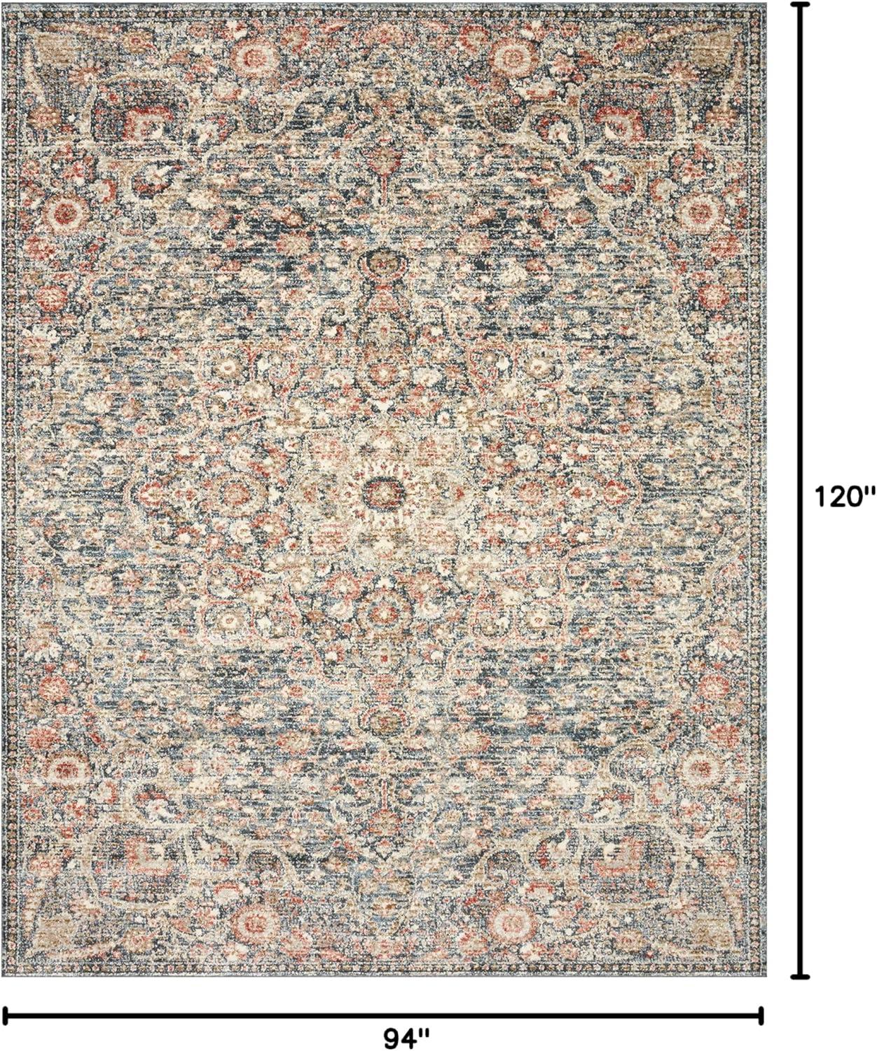 Loloi II Saban SAB-02 Oriental Blue / Spice Area Rug 7'-10" x 10'