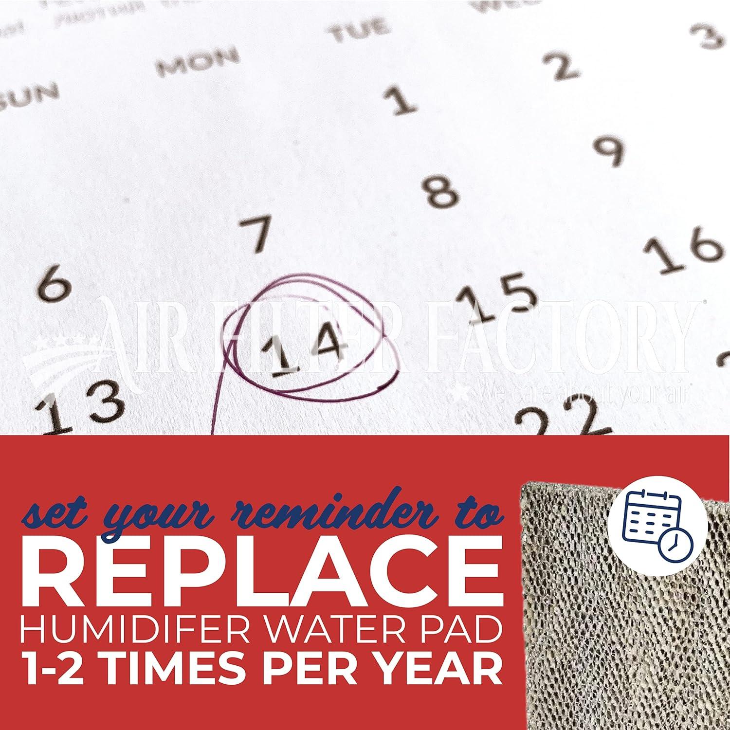 Air Filter Factory Replacement for Honeywell HC26E1004, HC26A1008 Humidifier Filter 2-Pack