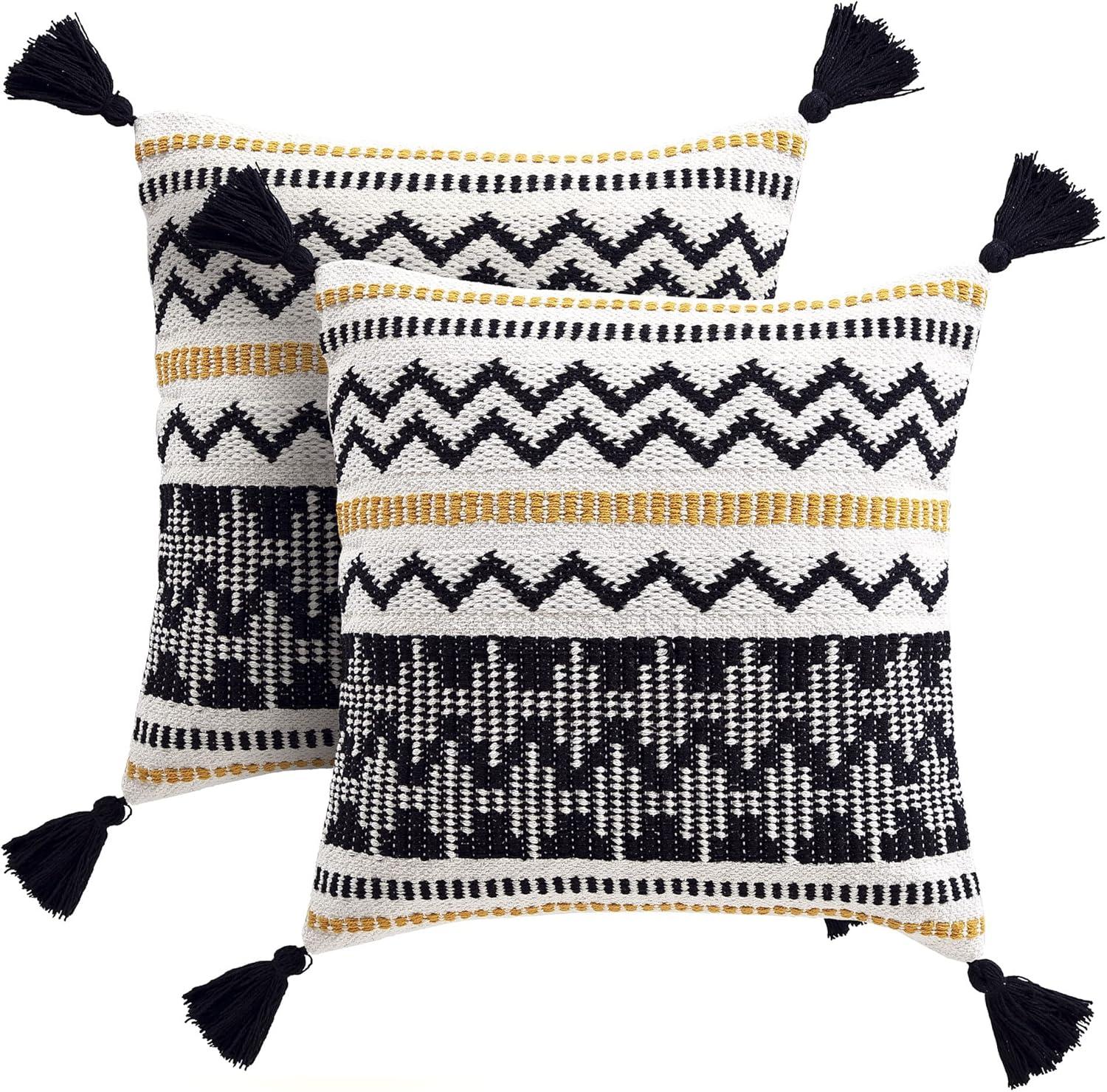 Tassels Cotton Throw Pillow