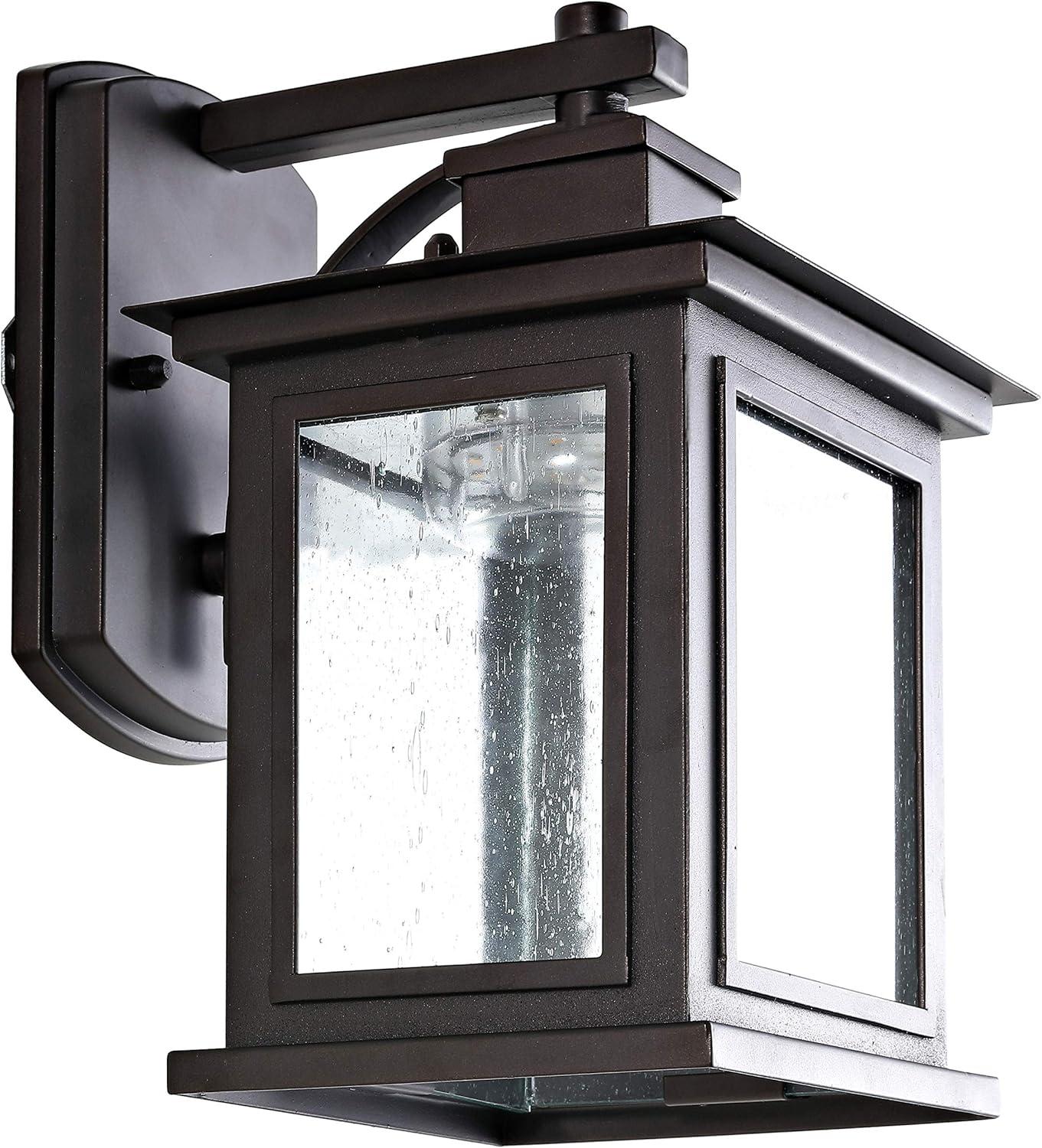 Gorgen Outdoor Wall Lantern - Oil Rubbed Bronze (Black) - Safavieh