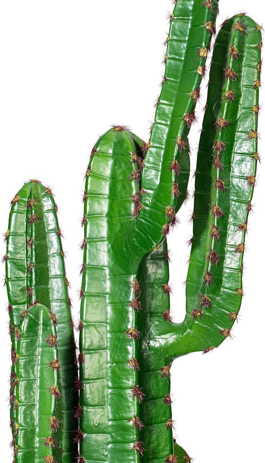 Williston Forge 45" Artificial Green Finger Cactus in 8" Black Pot