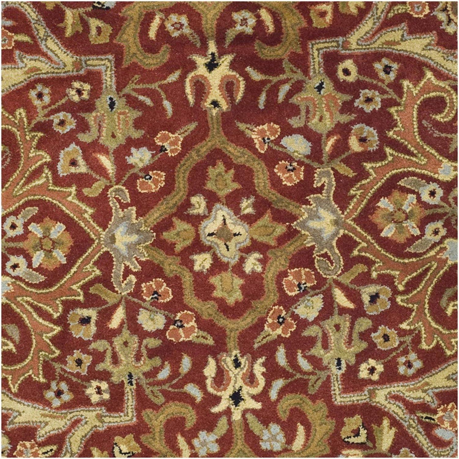 SAFAVIEH Heritage Oslo Traditional Wool Area Rug, Red/Gold, 8'3" x 11'