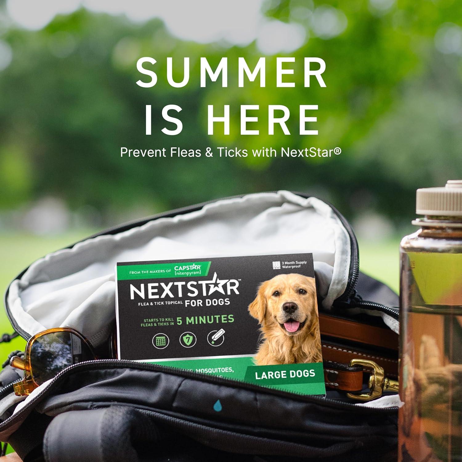NEXTSTAR Flea & Tick Topical Prevention for Dogs 45-88 lbs, 1-Month Supply