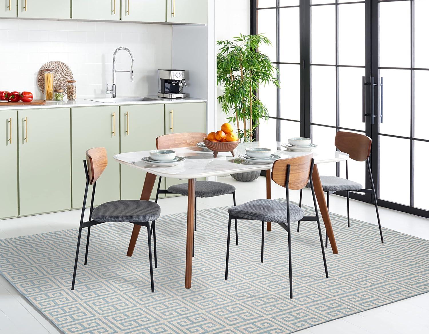 Montauk MTK724 Hand Woven Area Rug - Light Blue/Ivory - 6'x6' - Safavieh.
