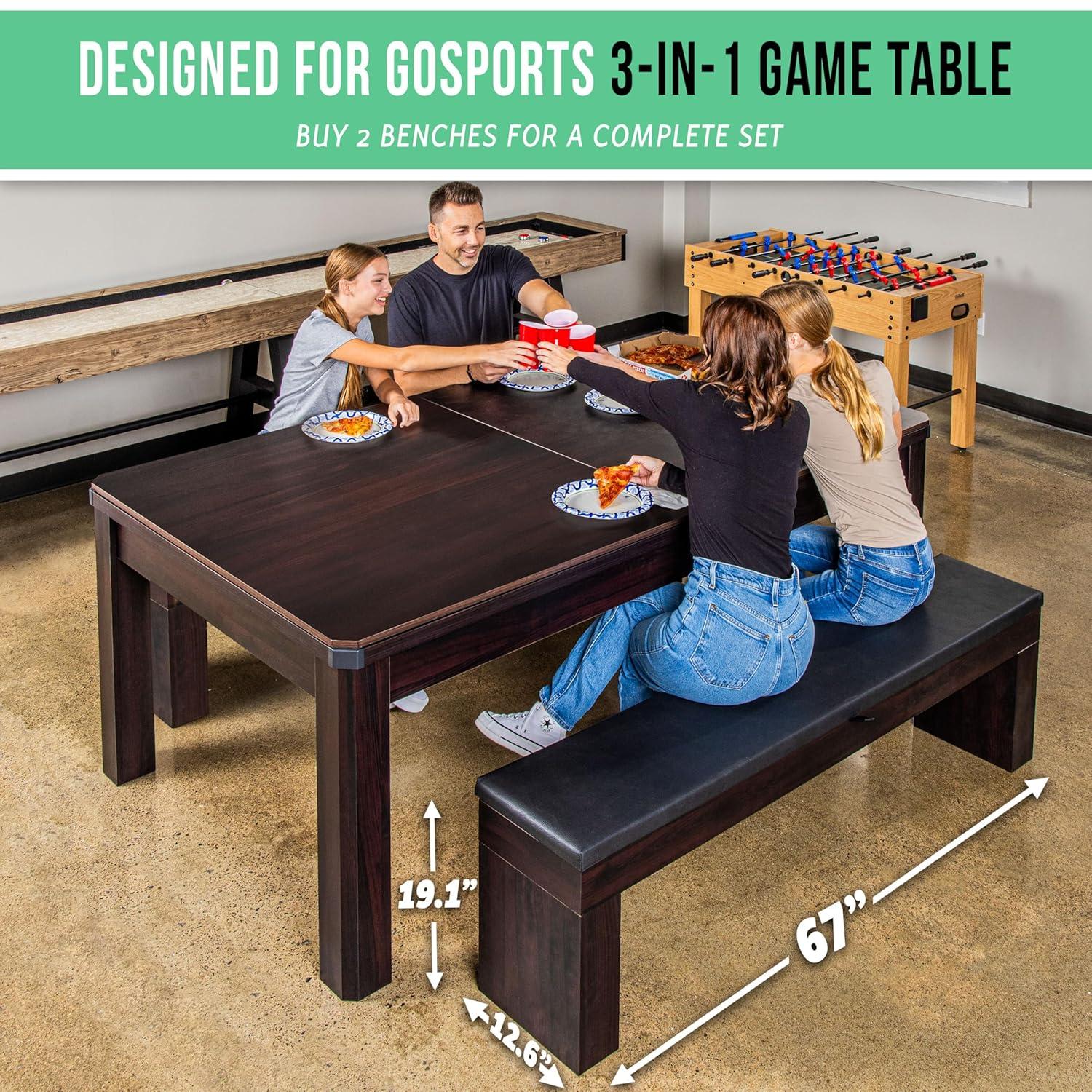 Gosports 7 Ft 3-in-1 Multi Game Pool Table Set with Dining Top, and Table Tennis Game