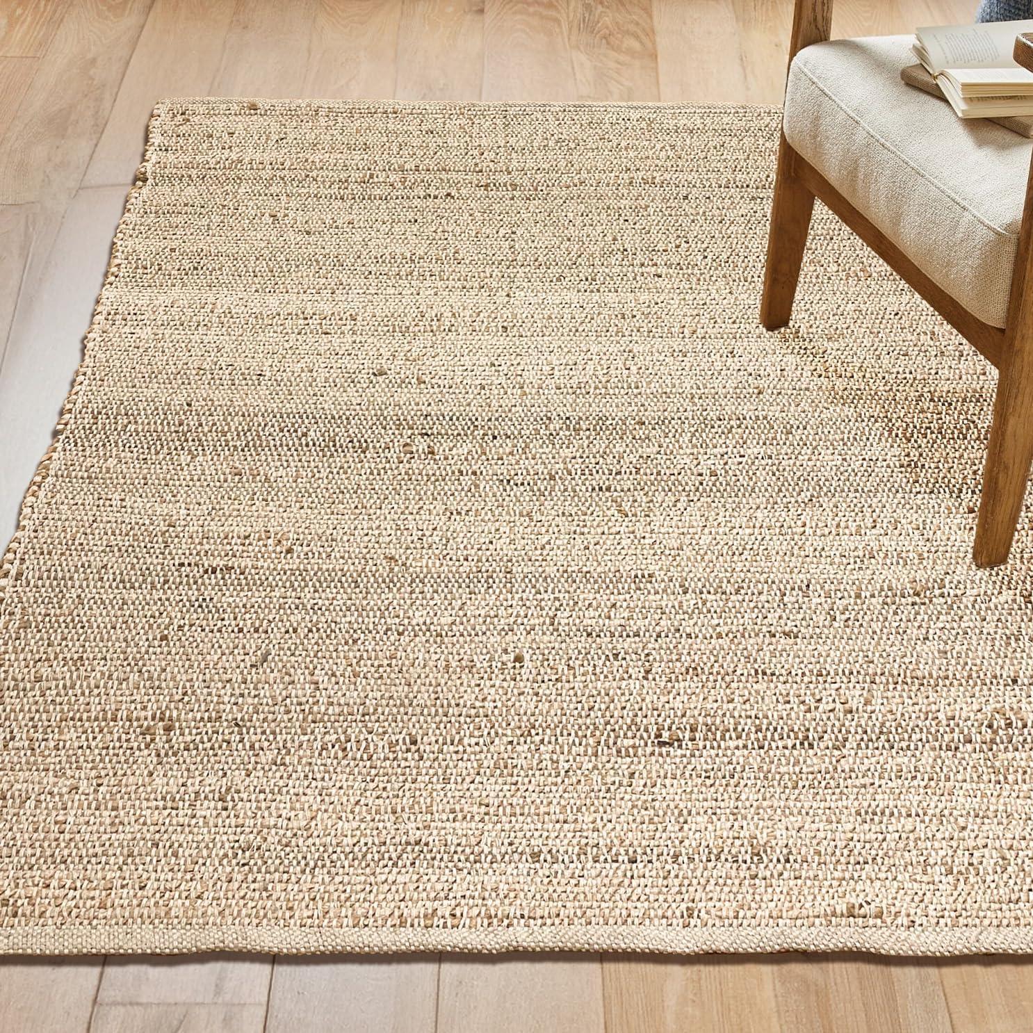 4'x6' Pata Hand Woven Chunky Jute Area Rug, Light Ivory - JONATHAN Y