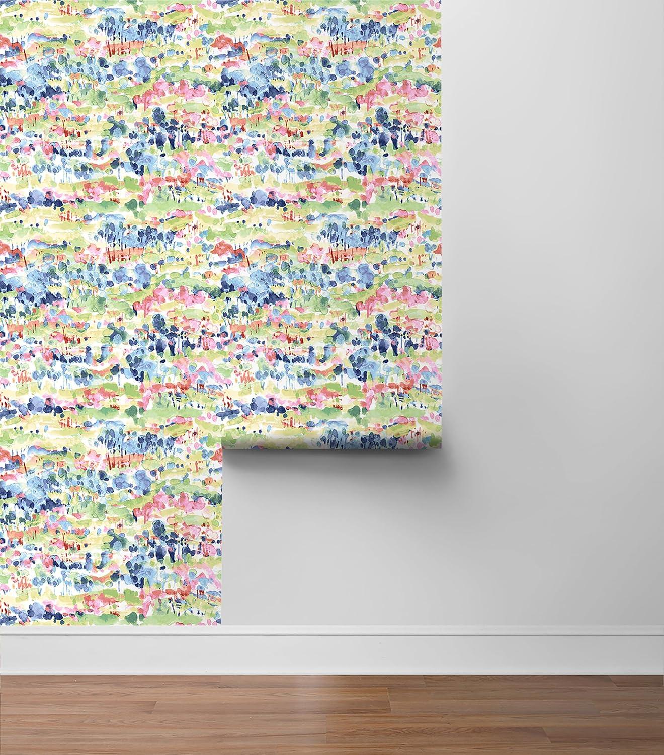 Spring Abstract Watercolor Peel and Stick Vinyl Wallpaper