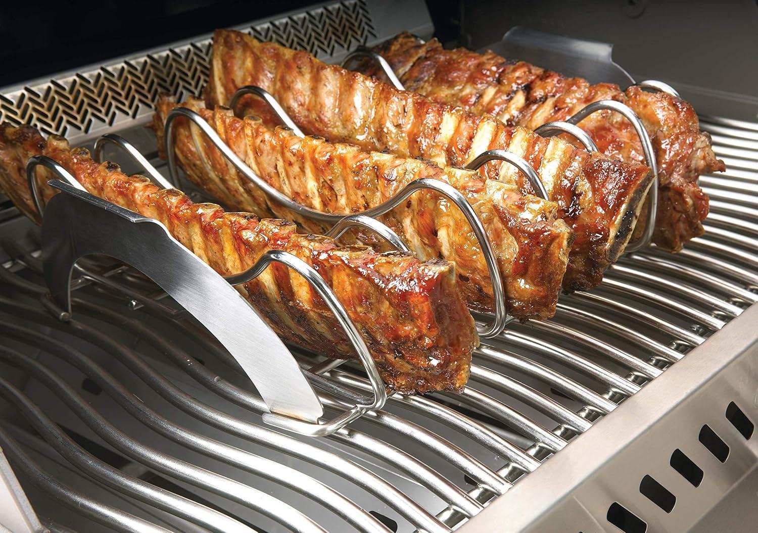 Stainless Steel Rib and Roast Rack with Handles