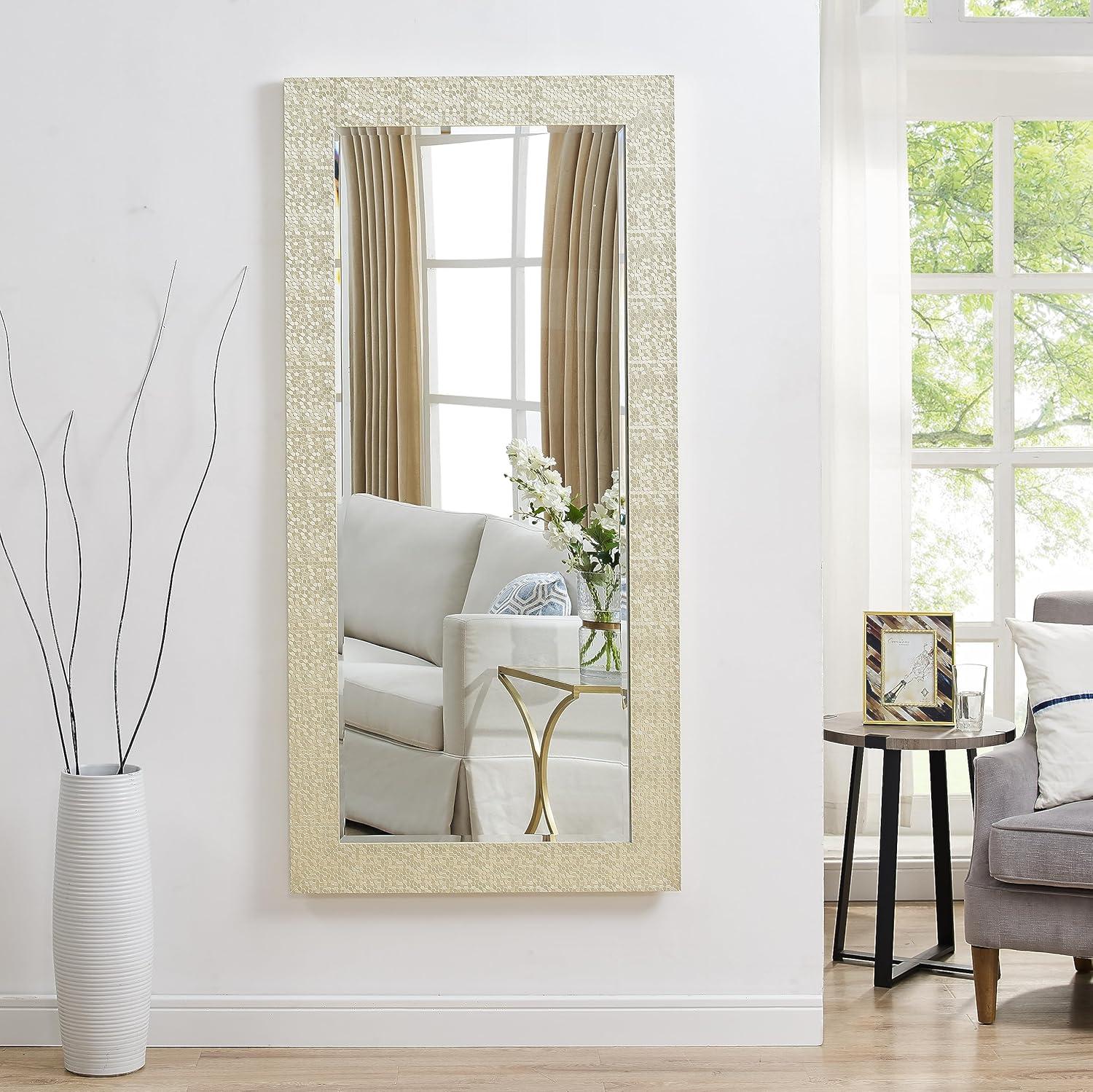 Naomi Home 66" Mosaic Gold Full Length Wall & Floor Mirror
