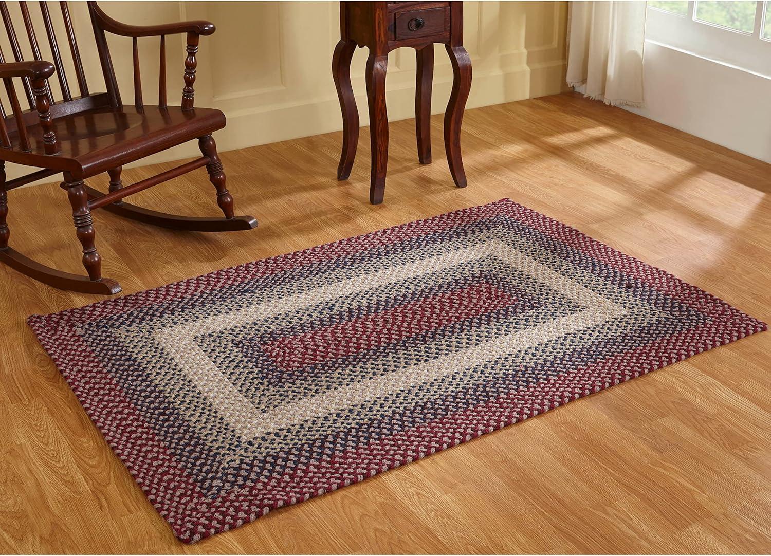 Better Trends Woodbridge Rectangular 72" x 108" Braided Rug - Blue