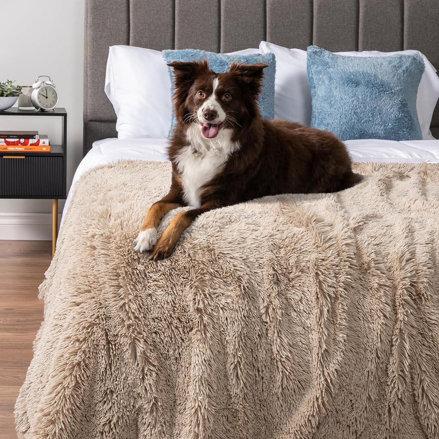 PetAmi Faux Fur Sherpa Pet Blanket