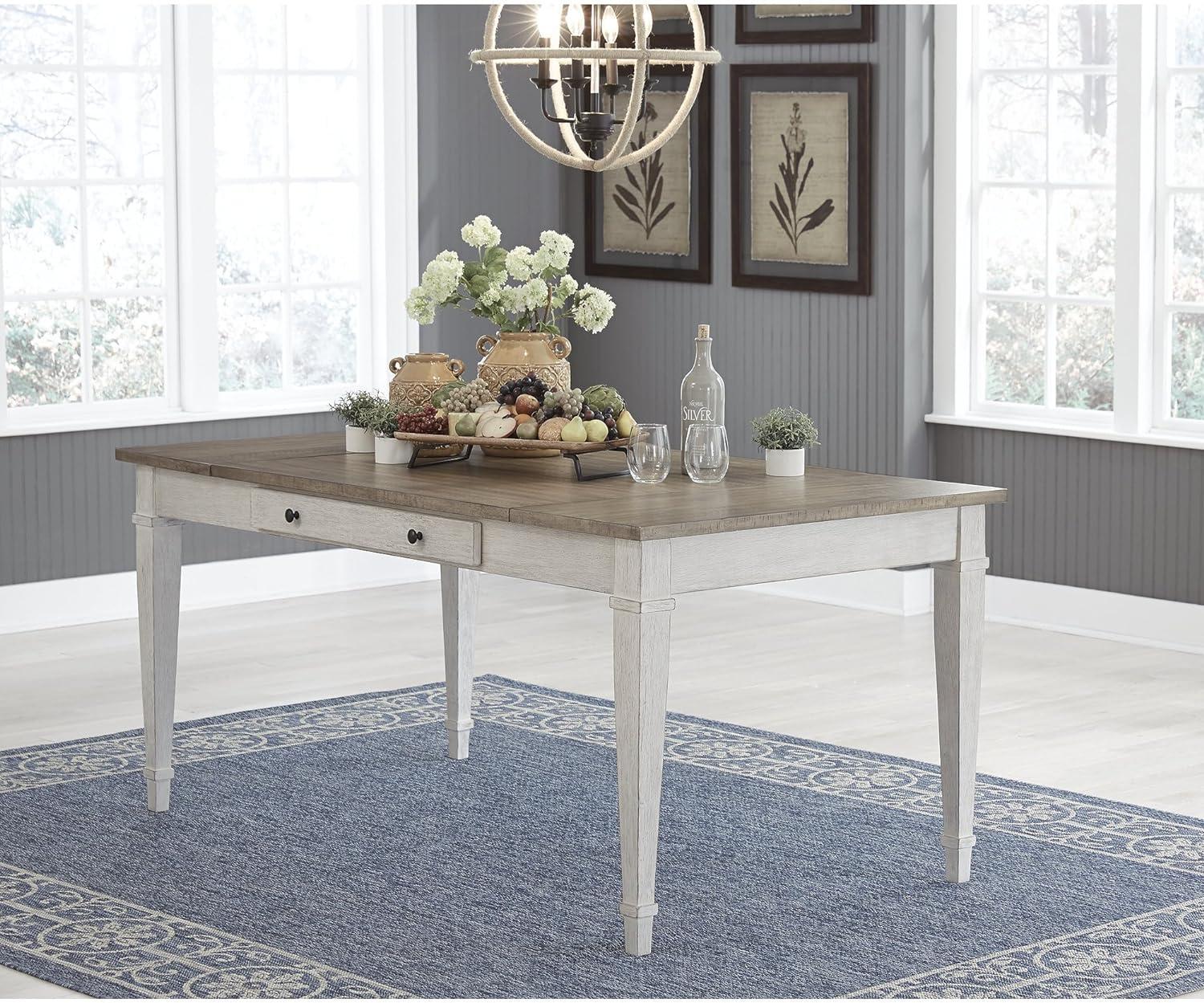 Skempton Farmhouse Rectangular Dining Table with Storage