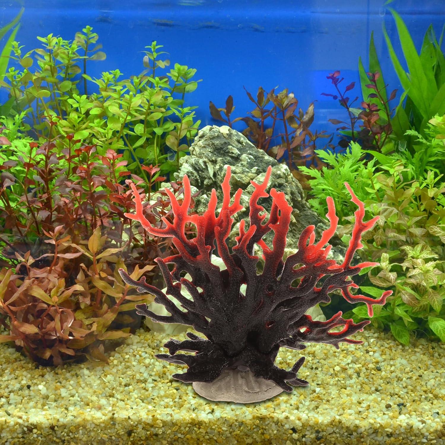Unique Bargains Colorful Coral Reef Decor Mini Faux Coral Decor for Aquarium Decorations 6.5"x5.83" 1 Pcs White