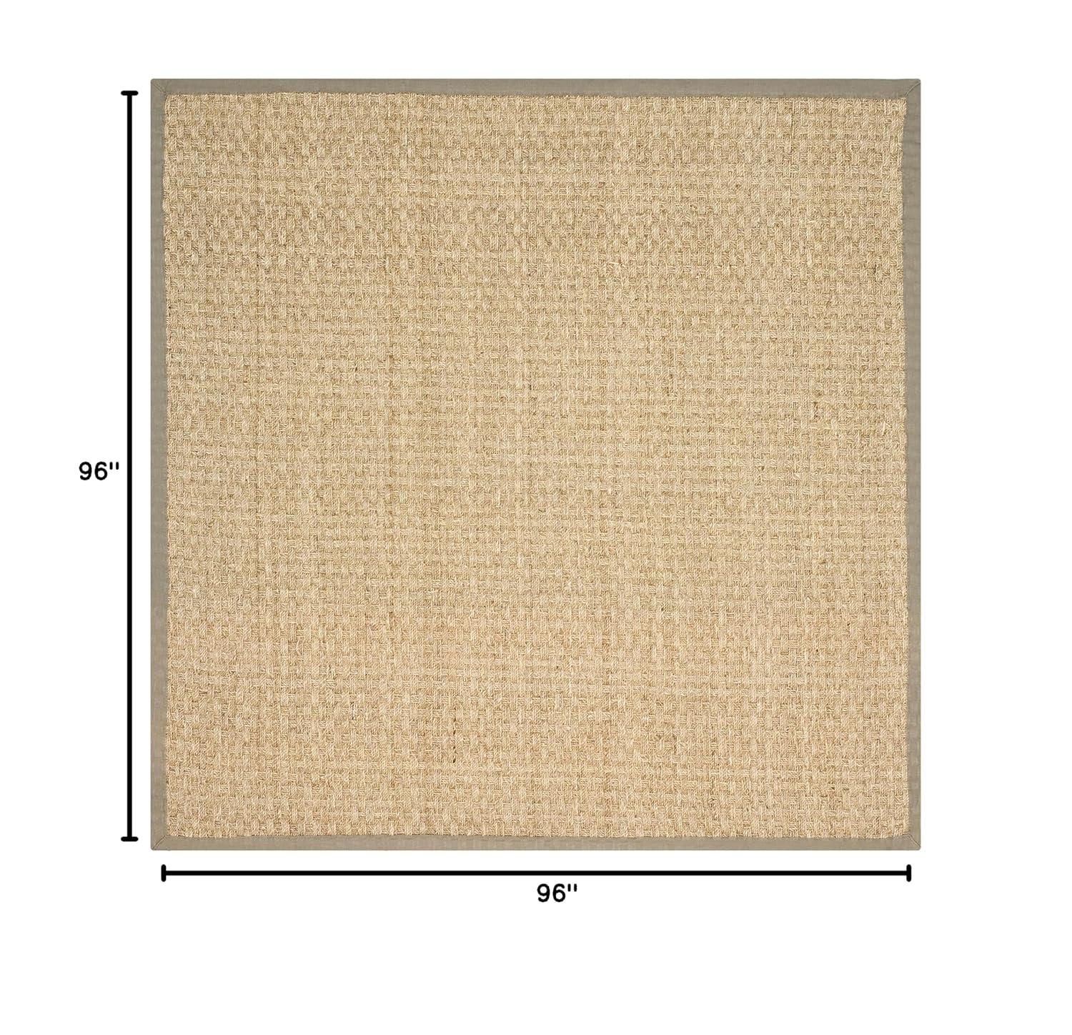 Natural Fiber NF114 Power Loomed Indoor Area Rug - Natural/Olive - 8'x8' - Safavieh