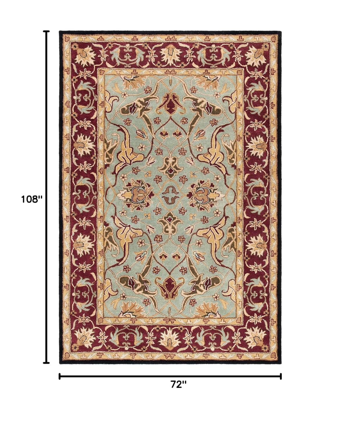 Heritage HG794 Hand Tufted Area Rug - Light Blue/Red - 6'x9' - Safavieh.