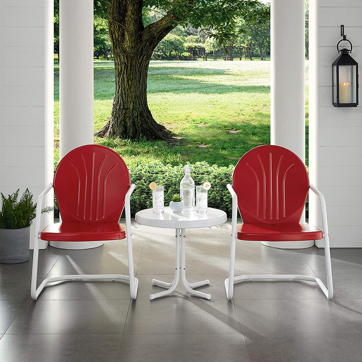 Griffith 2pc Outdoor Conversation Set - Bright Red - Crosley