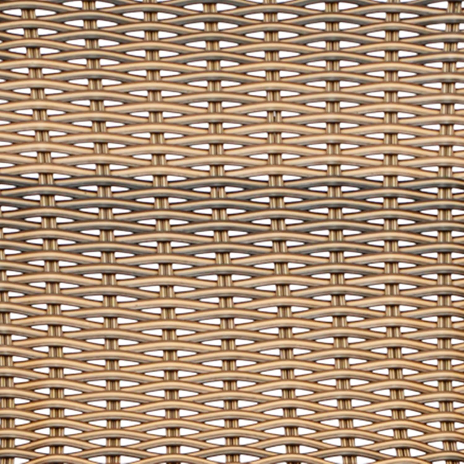 Flash Furniture Lila Set of 2 Commercial Grade Indoor-Outdoor PE Rattan Restaurant Barstool with Black Aluminum Frame and Footrest in Medium Brown