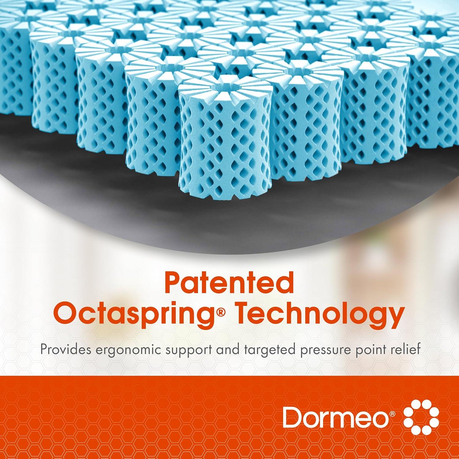 Dormeo Premium Mattress Topper Twin Bed 3 inch Cooling Mattress Topper with Octaspring Technology