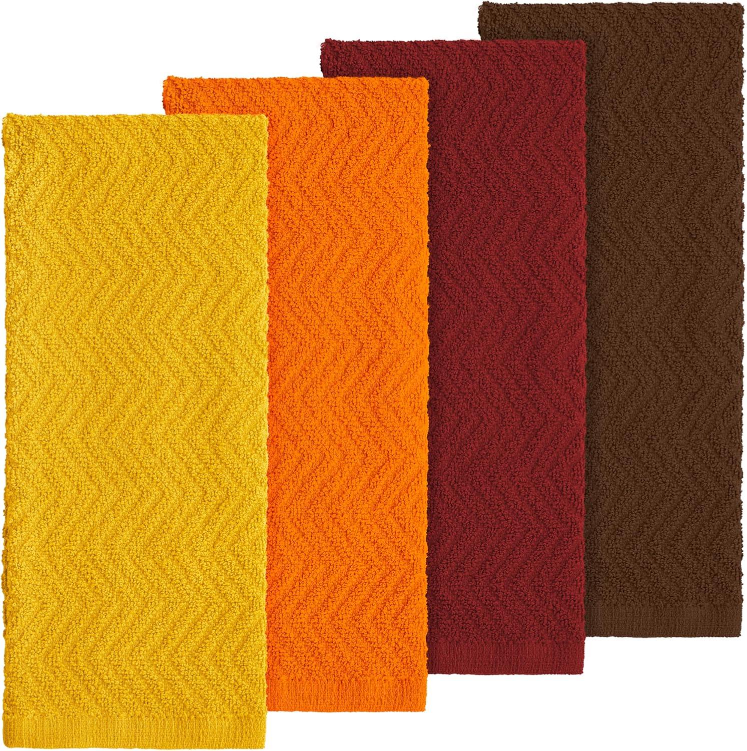 Autumn Colors 100% Cotton Lint-Free Kitchen Towel Set