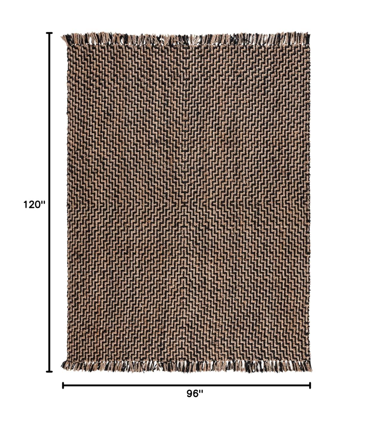 Natural Fiber NF114 Power Loomed Indoor Area Rug - Natural/Black - 8'x10' - Safavieh