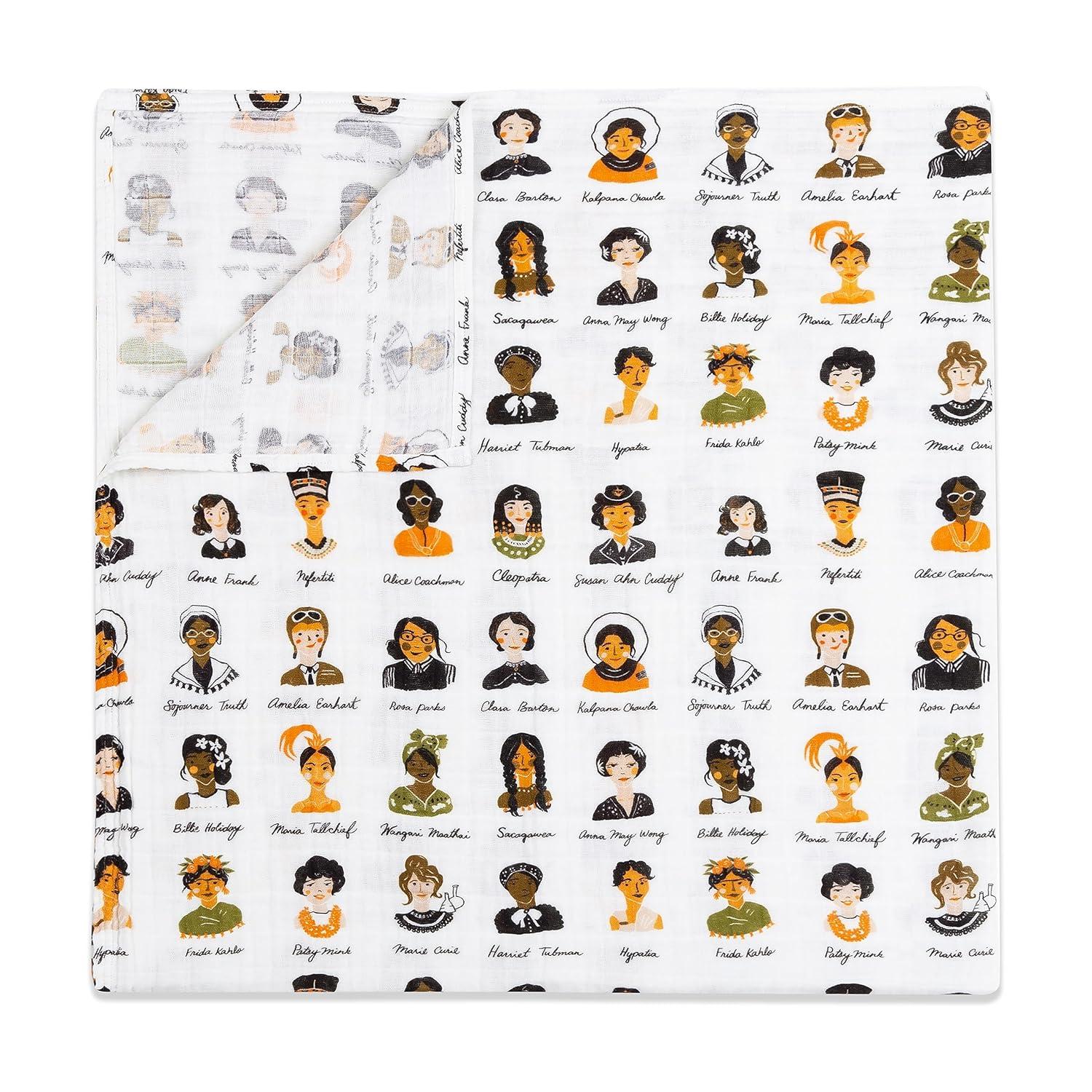 Women in History Muslin 100% Cotton Swaddle