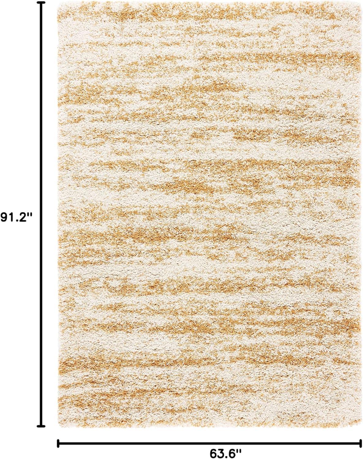 Hudson Shag SGH206 Power Loomed Area Rug - Ivory/Grey - 5'3"x7'6" - Safavieh.