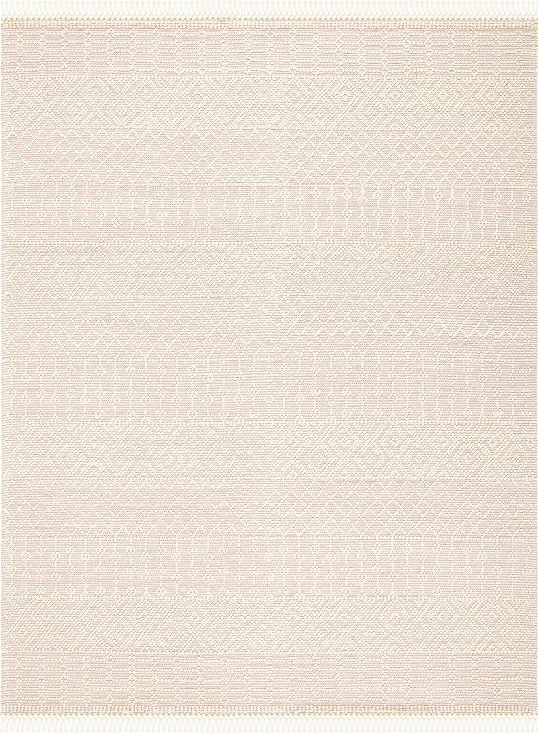 Ivory Hand-Tufted Wool 9' x 12' Reversible Braided Rug