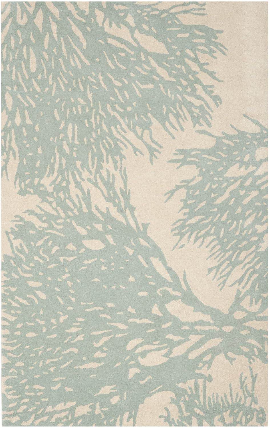 Bella BEL115 Hand Tufted Area Rug - Beige/Blue - 4'x6' - Safavieh.