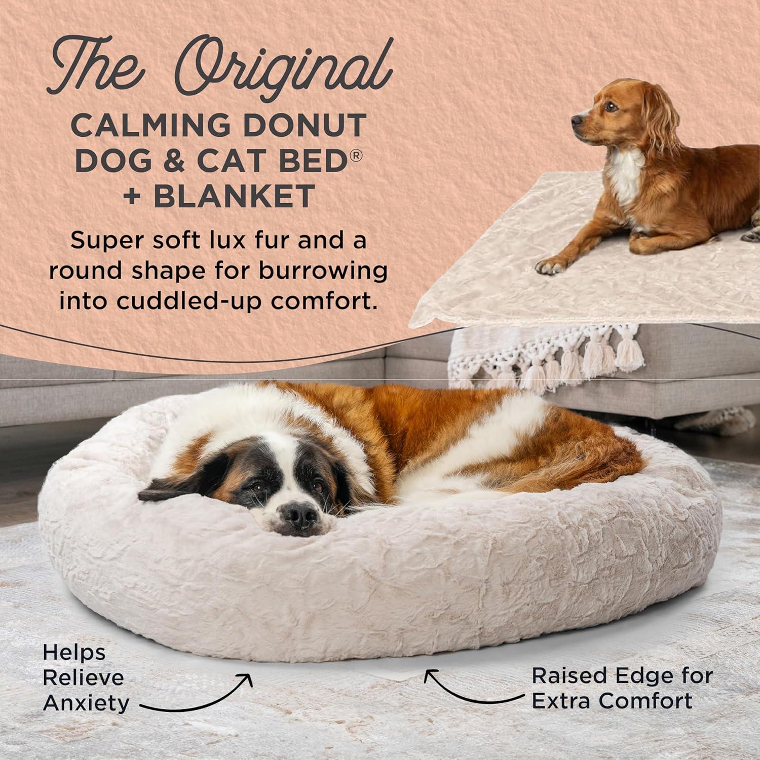 Best Friends By Sheri Best Friends by Sheri Bundle The Original Calming Lux Donut Cuddler Pet Bed/Throw
