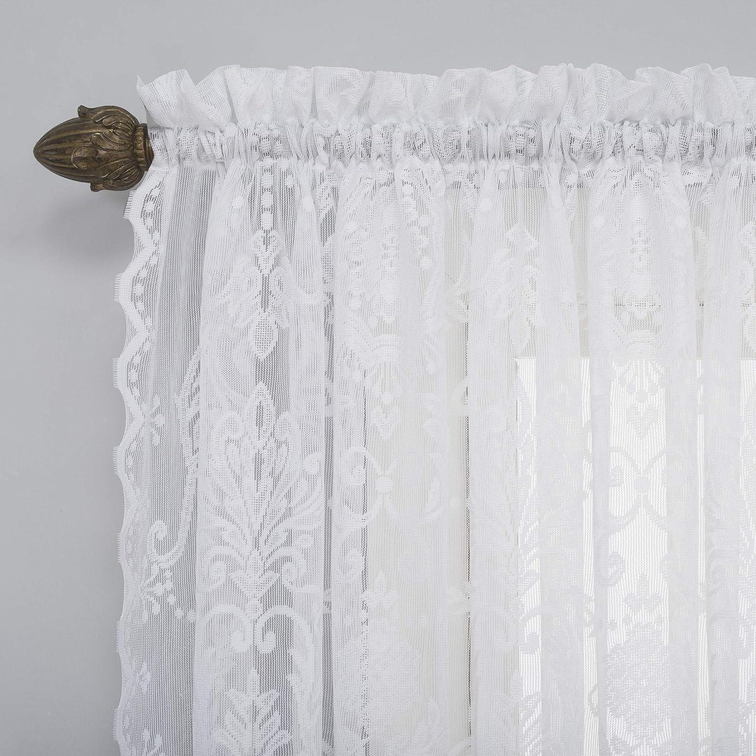 No. 918 Sheer Ariella Floral Lace Rod Pocket Curtain Panel