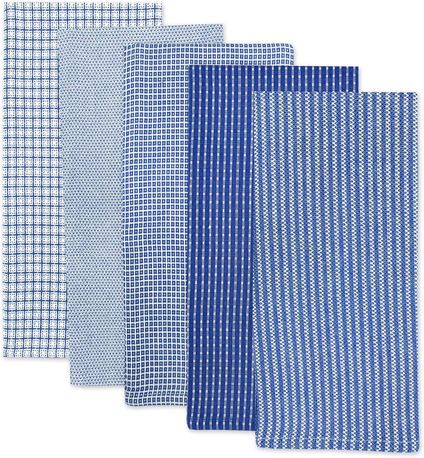 Assorted Blue Dishtowel (Set of 5)