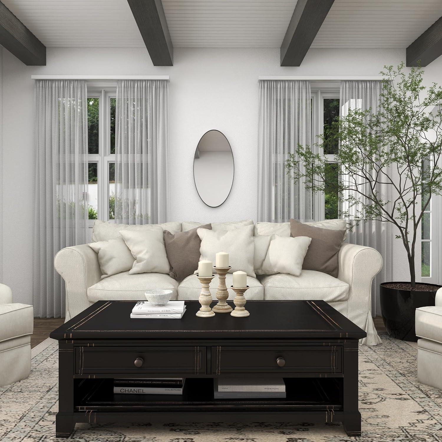 DecMode Traditional and Timeless Mango Wood Pillar Candle Holder Set of 3, 6", 8", 10"H, Cream Finish