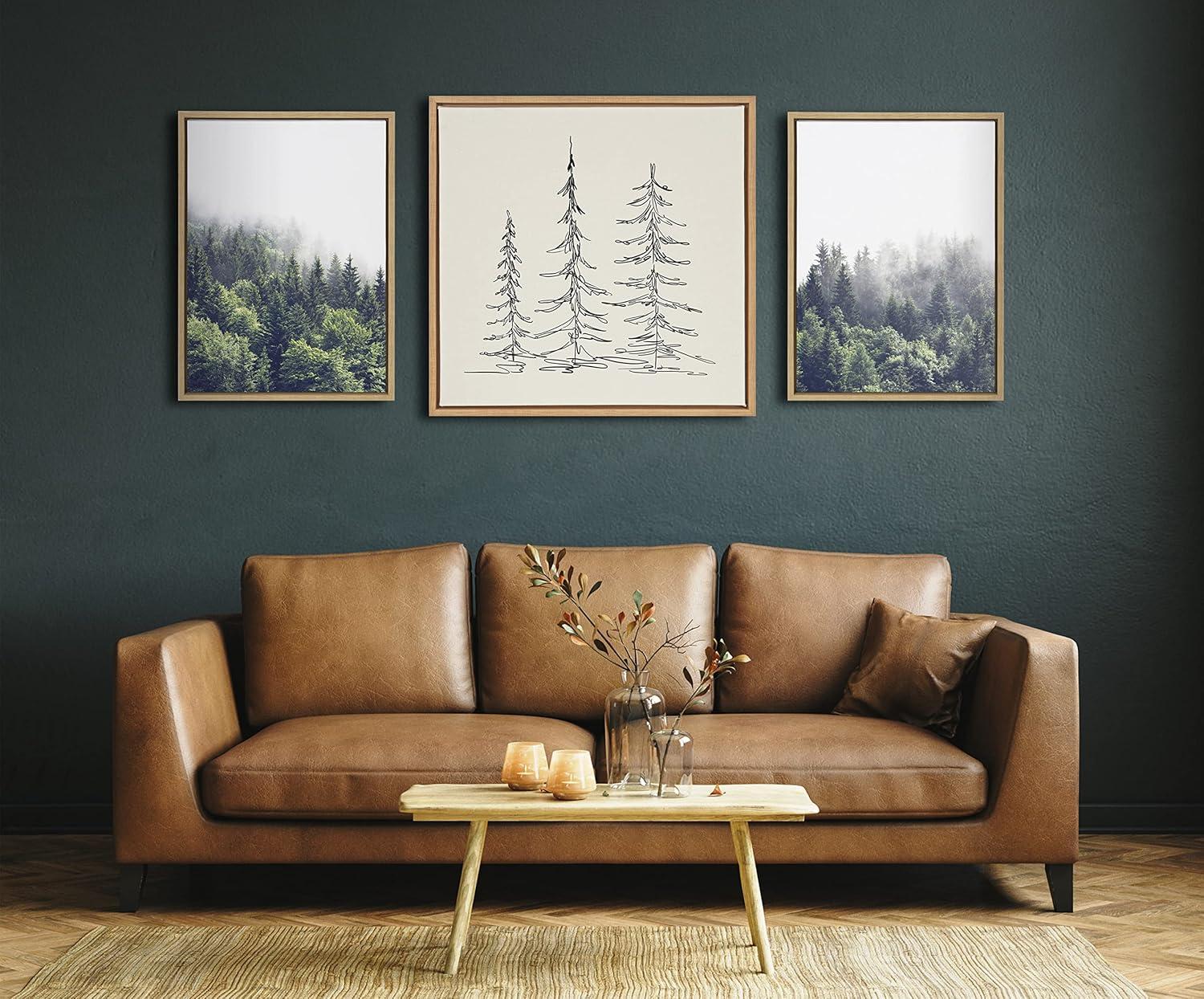 (Set of 2) 18" x 24" Sylvie Foggy Day Framed Canvas Set by Creative Bunch Natural - Kate & Laurel All Things Decor