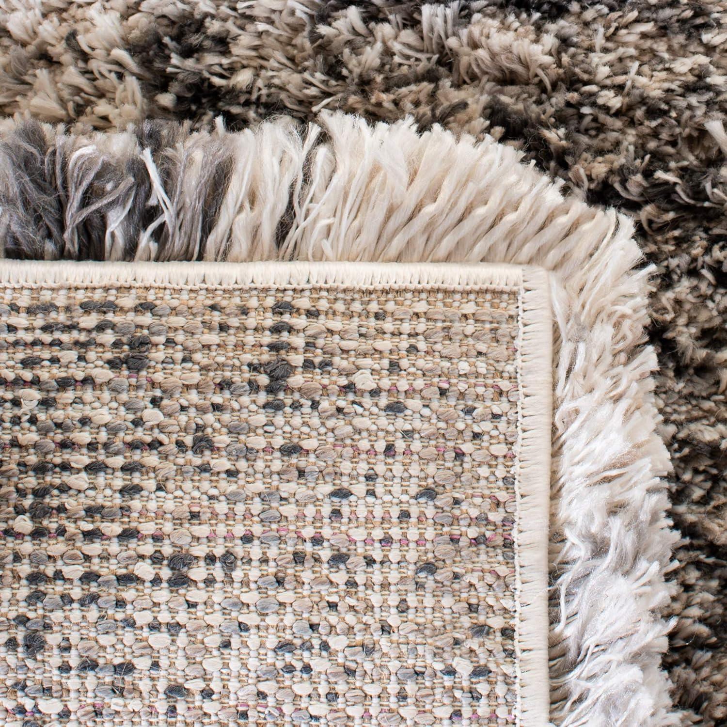 Iceland Shag ISG519 Power Loomed Area Rug - Cream/Grey - 5'3"x7'6" - Safavieh