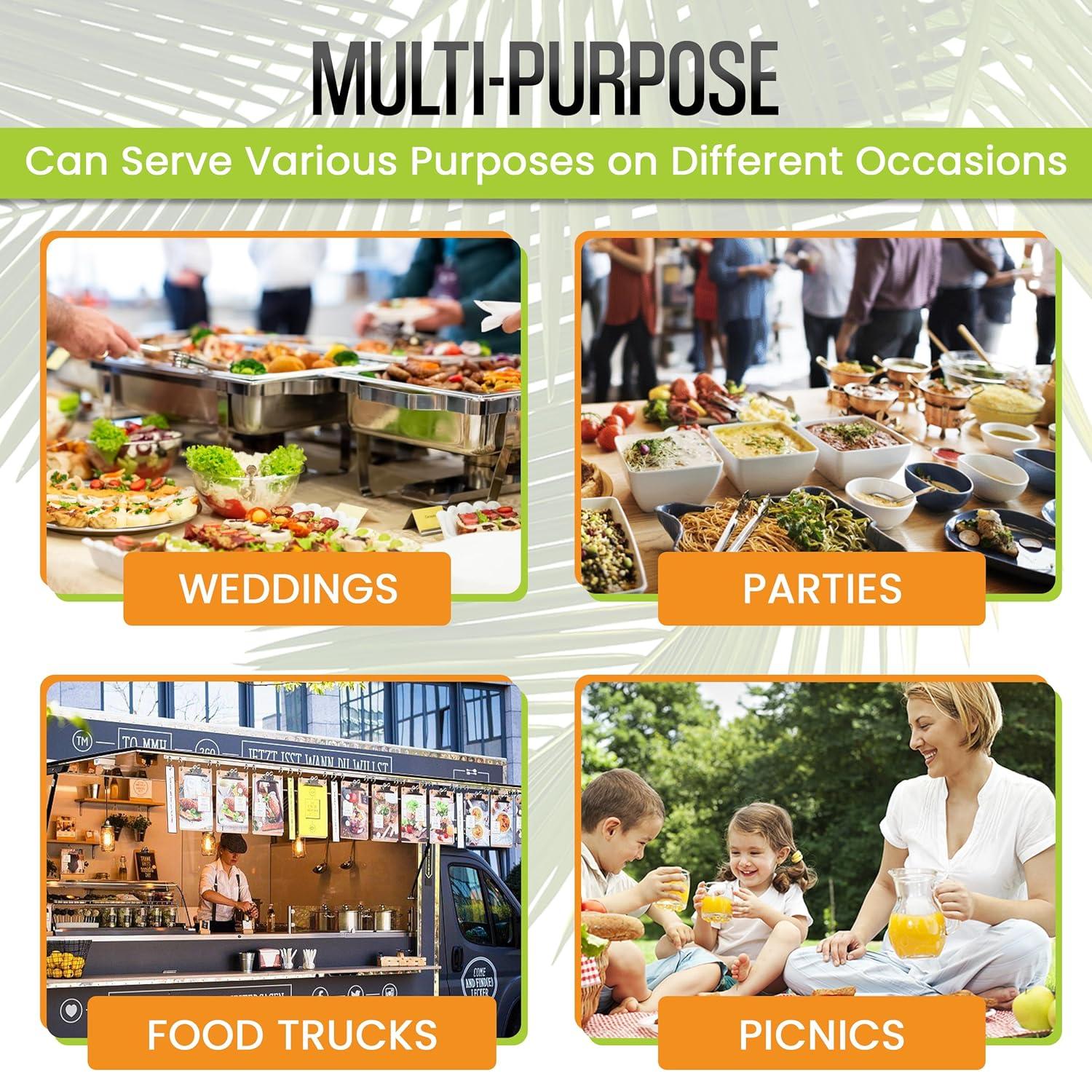 Eco-Friendly Square Bamboo Compostable Plates, 4-Inch, 100-Pack