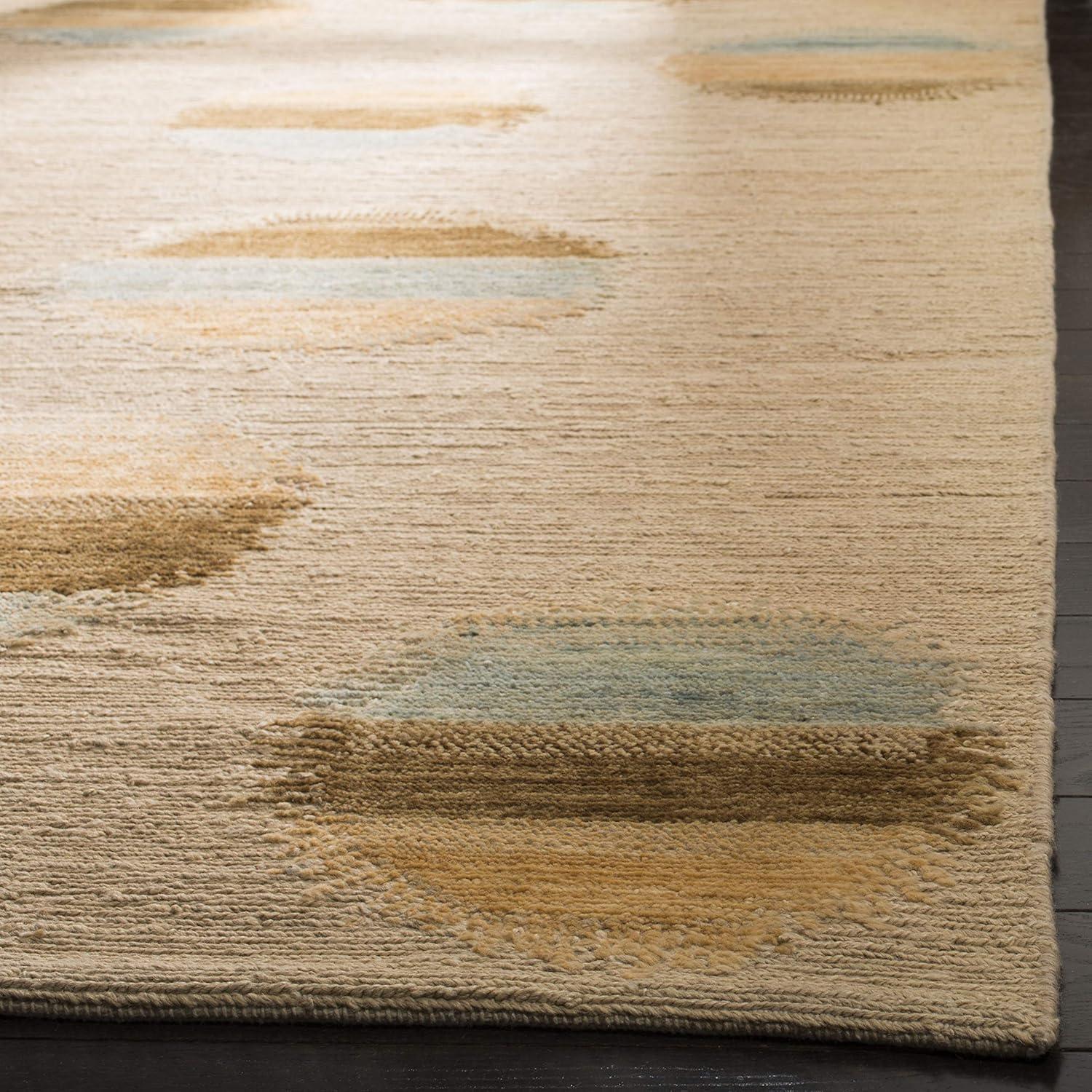 Safavieh Valerie Hand Knotted Wool Pile Geometric Rug in Beige