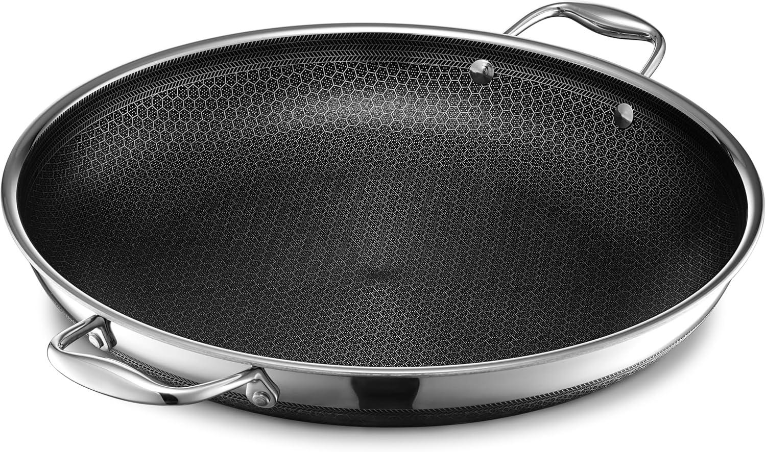 14-Inch Stainless Steel Nonstick Frying Pan with Lid