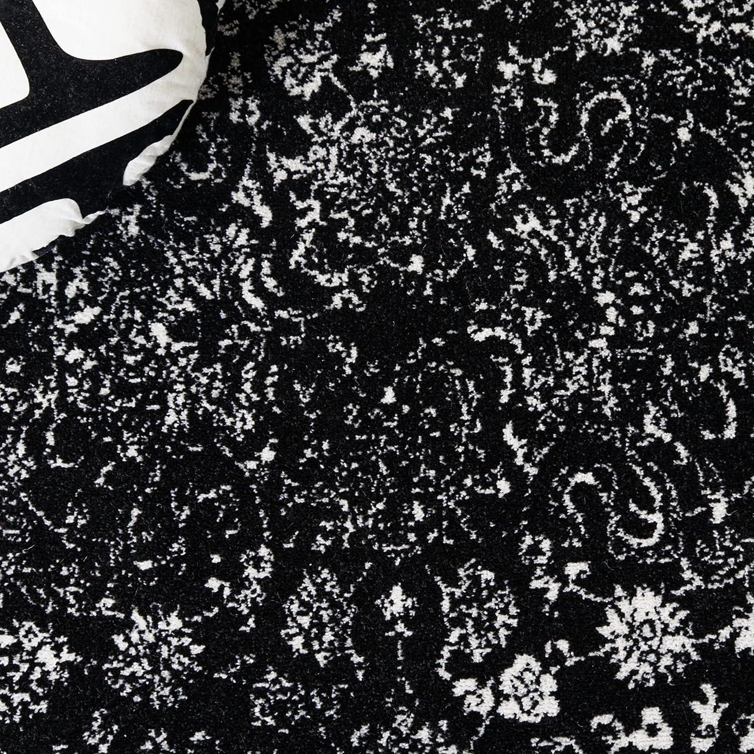Adirondack ADR109 Machine Made Indoor Accent Rug - Black/Ivory - 3'x5' - Safavieh