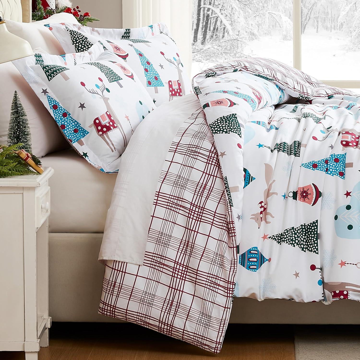 Winter Wonderland King/California King Reversible Christmas Duvet Cover Set