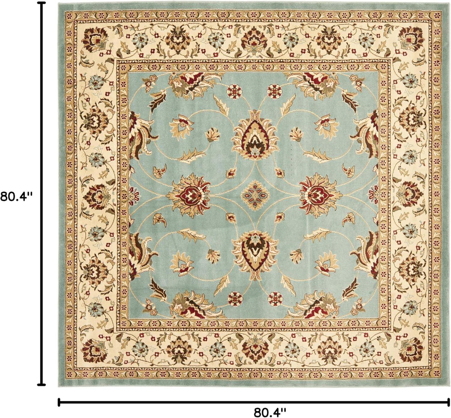Lyndhurst LNH553 Power Loomed Area Rug - Blue/Ivory - 6'7"x6'7" - Safavieh